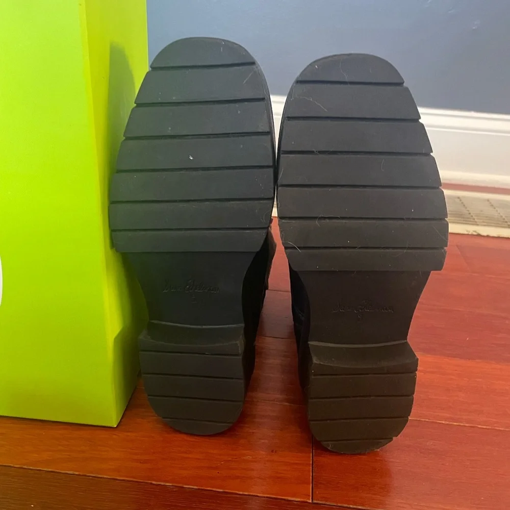 Sam Edelman Black Zip Up Boots Like New with box Size 9M - Picture 6 of 11